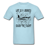 Life Is A Journey - Flight - Black - Unisex Classic T-Shirt - powder blue