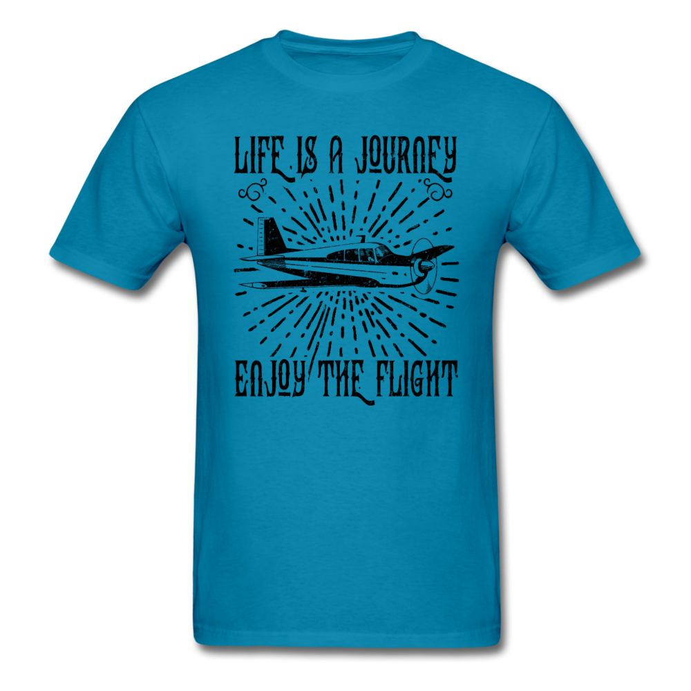 Life Is A Journey - Flight - Black - Unisex Classic T-Shirt - turquoise