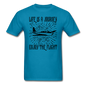 Life Is A Journey - Flight - Black - Unisex Classic T-Shirt - turquoise