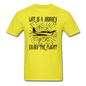 Life Is A Journey - Flight - Black - Unisex Classic T-Shirt - yellow