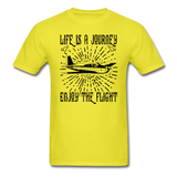 Life Is A Journey - Flight - Black - Unisex Classic T-Shirt - yellow