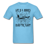 Life Is A Journey - Flight - Black - Unisex Classic T-Shirt - aquatic blue