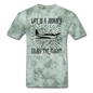 Life Is A Journey - Flight - Black - Unisex Classic T-Shirt - military green tie dye