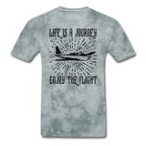 Life Is A Journey - Flight - Black - Unisex Classic T-Shirt - grey tie dye