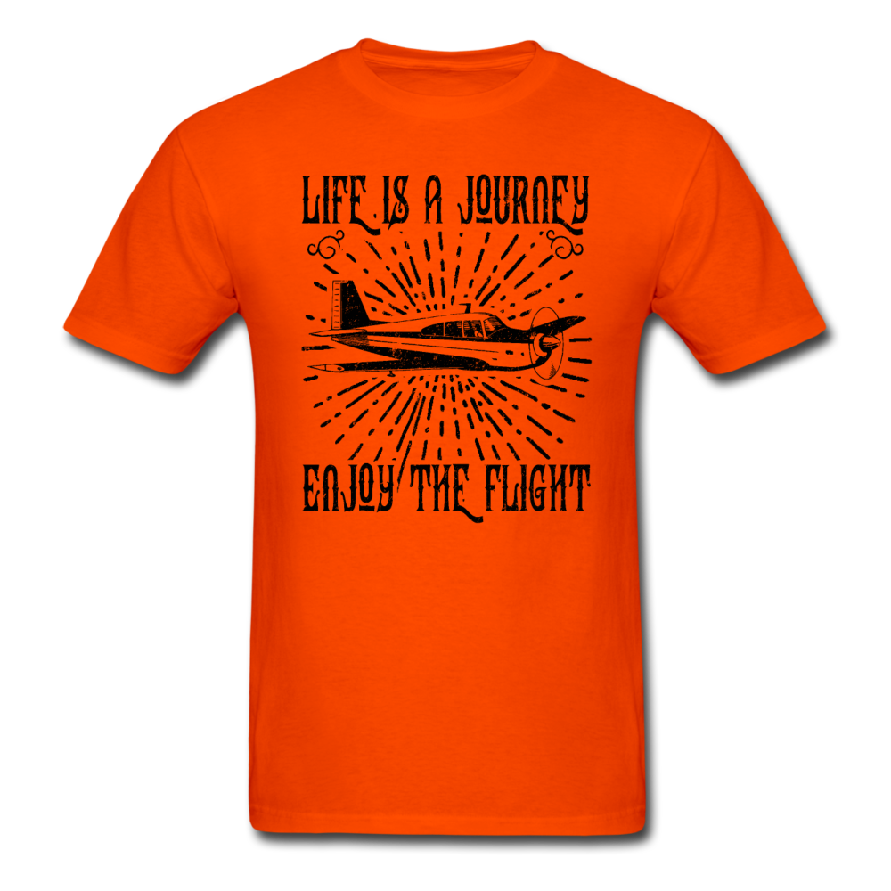 Life Is A Journey - Flight - Black - Unisex Classic T-Shirt - orange