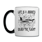 Life Is A Journey - Flight - Black - Contrast Coffee Mug - white/black