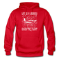 Life Is A Journey - Flight - White - Gildan Heavy Blend Adult Hoodie - red