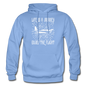 Life Is A Journey - Flight - White - Gildan Heavy Blend Adult Hoodie - carolina blue