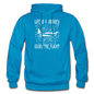 Life Is A Journey - Flight - White - Gildan Heavy Blend Adult Hoodie - turquoise