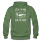 Life Is A Journey - Flight - White - Gildan Heavy Blend Adult Hoodie - military green