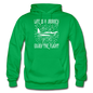 Life Is A Journey - Flight - White - Gildan Heavy Blend Adult Hoodie - kelly green