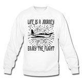 Life Is A Journey - Flight - Black - Crewneck Sweatshirt - white