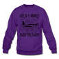 Life Is A Journey - Flight - Black - Crewneck Sweatshirt - purple