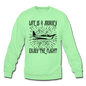 Life Is A Journey - Flight - Black - Crewneck Sweatshirt - lime