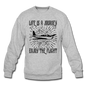 Life Is A Journey - Flight - Black - Crewneck Sweatshirt - heather gray