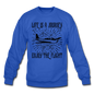 Life Is A Journey - Flight - Black - Crewneck Sweatshirt - royal blue