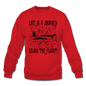 Life Is A Journey - Flight - Black - Crewneck Sweatshirt - red