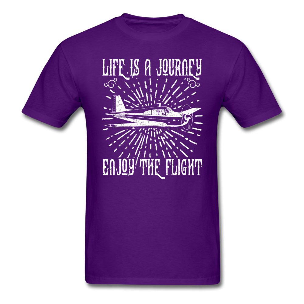 Life Is A Journey - Flight - White - Unisex Classic T-Shirt - purple