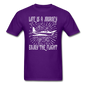 Life Is A Journey - Flight - White - Unisex Classic T-Shirt - purple