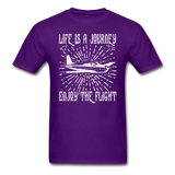 Life Is A Journey - Flight - White - Unisex Classic T-Shirt - purple