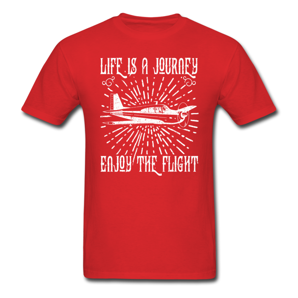 Life Is A Journey - Flight - White - Unisex Classic T-Shirt - red