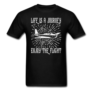 Life Is A Journey - Flight - White - Unisex Classic T-Shirt - black