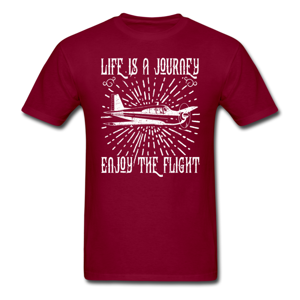 Life Is A Journey - Flight - White - Unisex Classic T-Shirt - burgundy