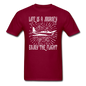 Life Is A Journey - Flight - White - Unisex Classic T-Shirt - burgundy