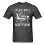 Life Is A Journey - Flight - White - Unisex Classic T-Shirt - heather black