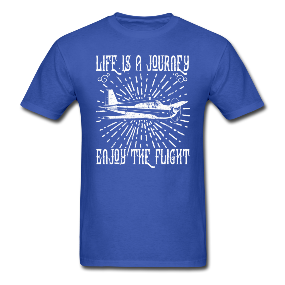 Life Is A Journey - Flight - White - Unisex Classic T-Shirt - royal blue