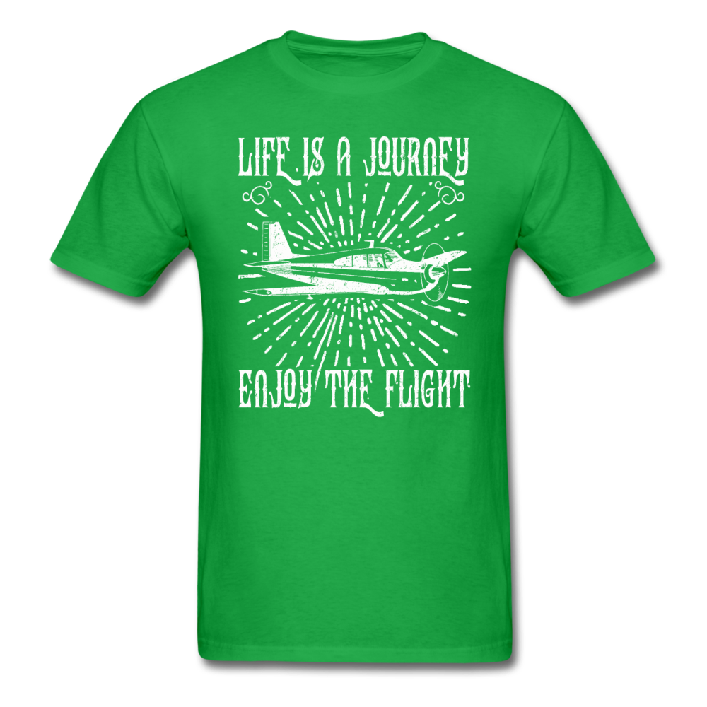 Life Is A Journey - Flight - White - Unisex Classic T-Shirt - bright green