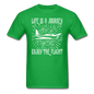 Life Is A Journey - Flight - White - Unisex Classic T-Shirt - bright green