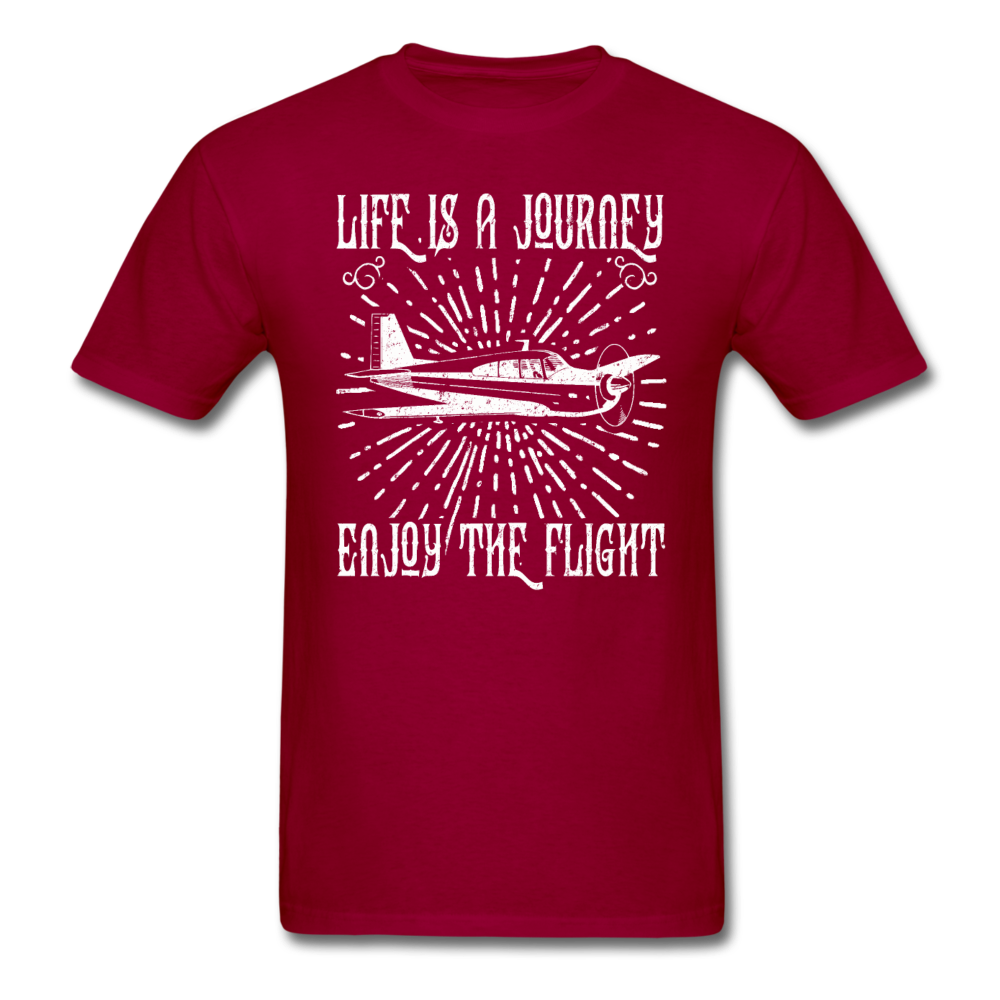 Life Is A Journey - Flight - White - Unisex Classic T-Shirt - dark red