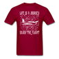 Life Is A Journey - Flight - White - Unisex Classic T-Shirt - dark red