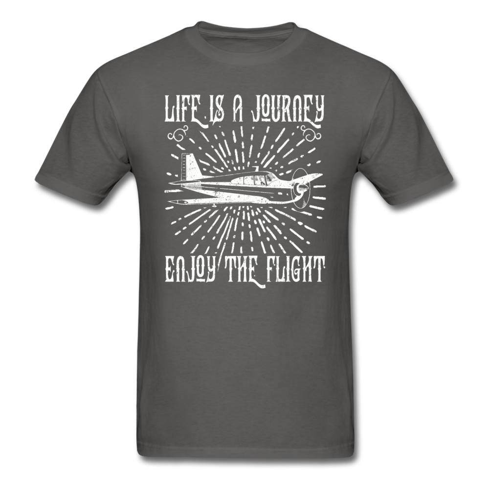 Life Is A Journey - Flight - White - Unisex Classic T-Shirt - charcoal