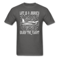 Life Is A Journey - Flight - White - Unisex Classic T-Shirt - charcoal