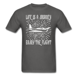 Life Is A Journey - Flight - White - Unisex Classic T-Shirt - charcoal