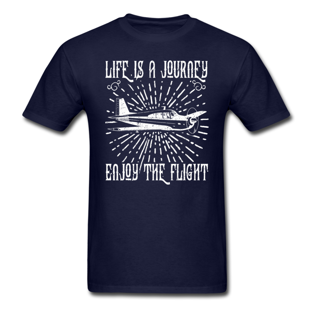 Life Is A Journey - Flight - White - Unisex Classic T-Shirt - navy