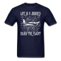 Life Is A Journey - Flight - White - Unisex Classic T-Shirt - navy