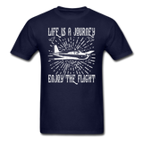 Life Is A Journey - Flight - White - Unisex Classic T-Shirt - navy