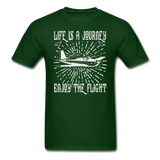 Life Is A Journey - Flight - White - Unisex Classic T-Shirt - forest green