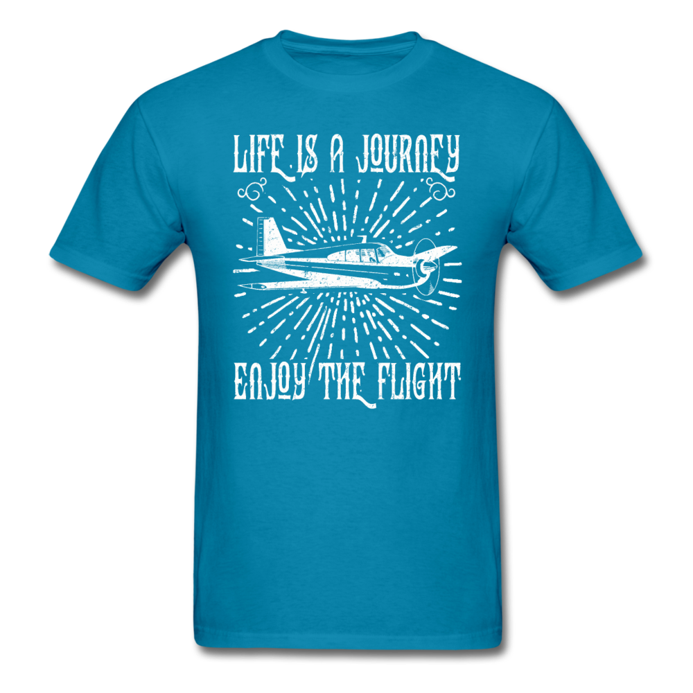 Life Is A Journey - Flight - White - Unisex Classic T-Shirt - turquoise