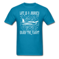 Life Is A Journey - Flight - White - Unisex Classic T-Shirt - turquoise