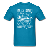 Life Is A Journey - Flight - White - Unisex Classic T-Shirt - turquoise