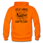 Life Is A Journey - Flight - Black - Gildan Heavy Blend Adult Hoodie - orange