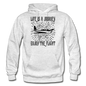 Life Is A Journey - Flight - Black - Gildan Heavy Blend Adult Hoodie - light heather gray