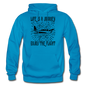 Life Is A Journey - Flight - Black - Gildan Heavy Blend Adult Hoodie - turquoise