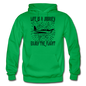 Life Is A Journey - Flight - Black - Gildan Heavy Blend Adult Hoodie - kelly green