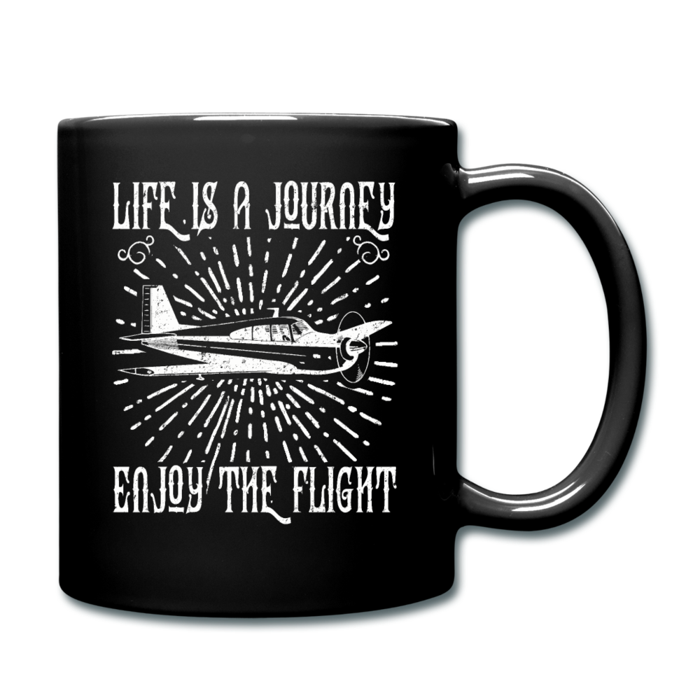 Life Is A Journey - Flight - White - Full Color Mug - black