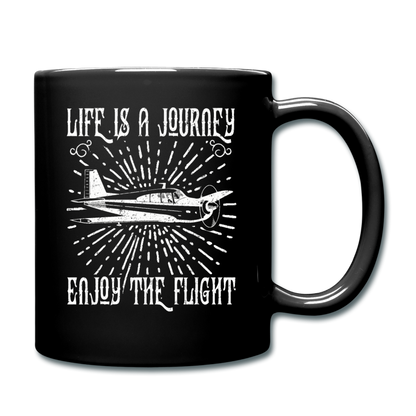 Life Is A Journey - Flight - White - Full Color Mug - black